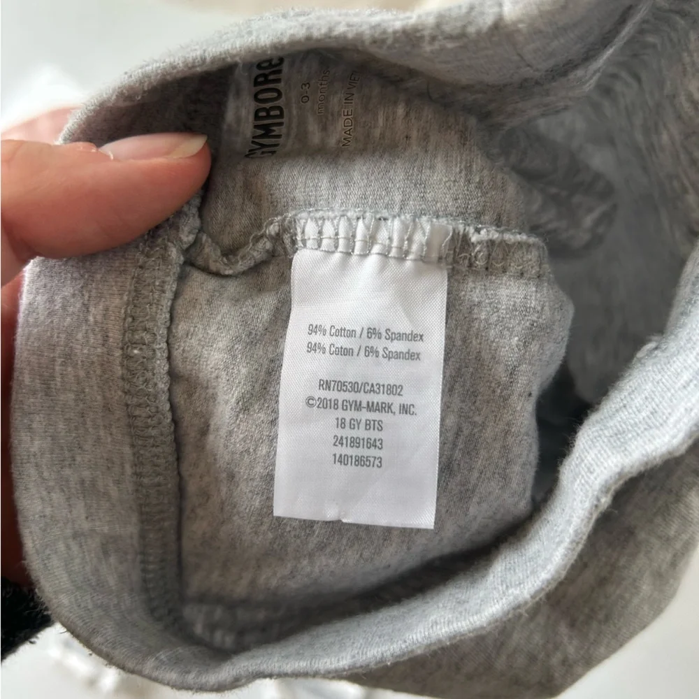 Gymboree Outfit Sets Bodysuit and Pants Baby Girl 0-3 months Pink Gray